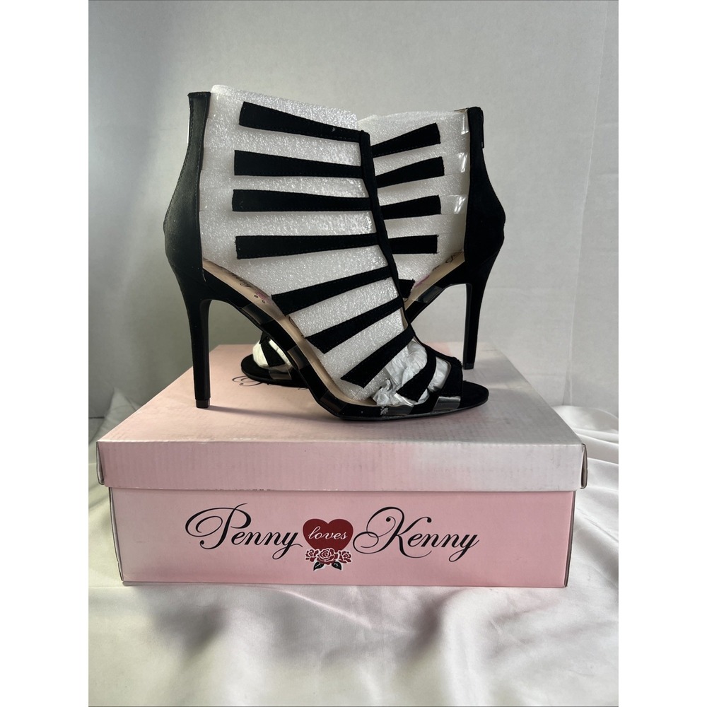 Penny Loves Kenny Doremi Women Sandal Bootie In Black Microsuede Women's Size 9
